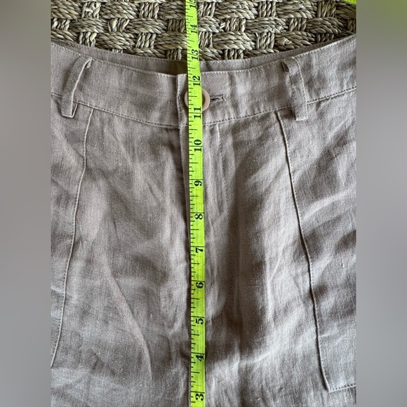 Mod Ref Tan High Waist Linen Shorts Relaxed Fit NWOT Sz Small - Picture 8 of 12